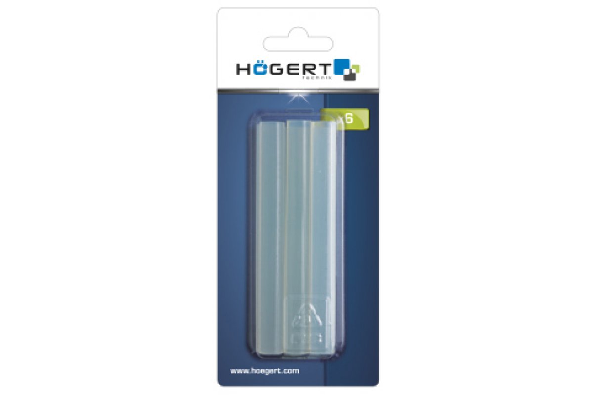 Karstās līmes stienīši pistolei 11,2 мм, 100 мм, balti, 6 gab. HOGERT HT2C136