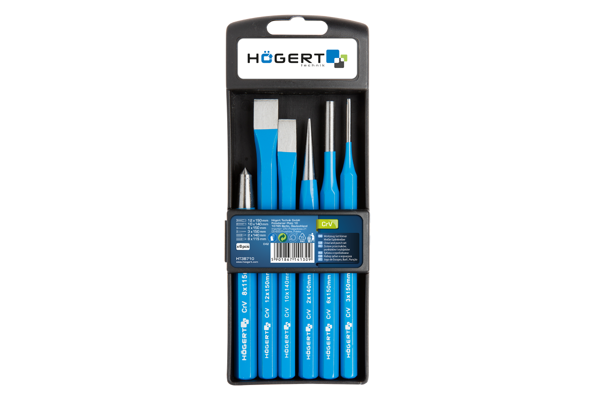 Meiseļu un dorņu komplekts (6 gab.)