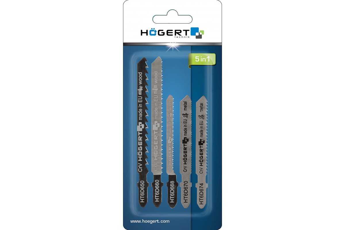 Figūrzāģa asmeņu komplekts (5 gab.)