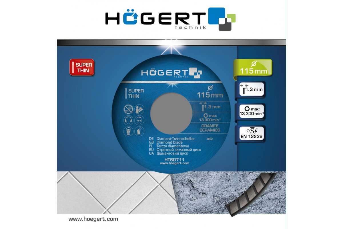 Dimanta disks “SUPER THIN” leņķa slīpmašīnām, 115 мм