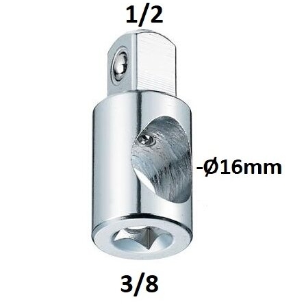 Adapteris 3-way 3/8 “-1/2”