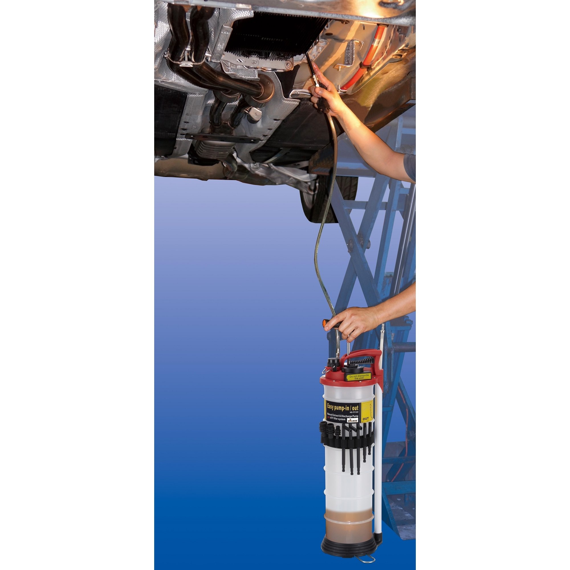 Pārnesumkārbas eļļas apmaiņas tvertne 6l ar ATF adapteriem - Image 3