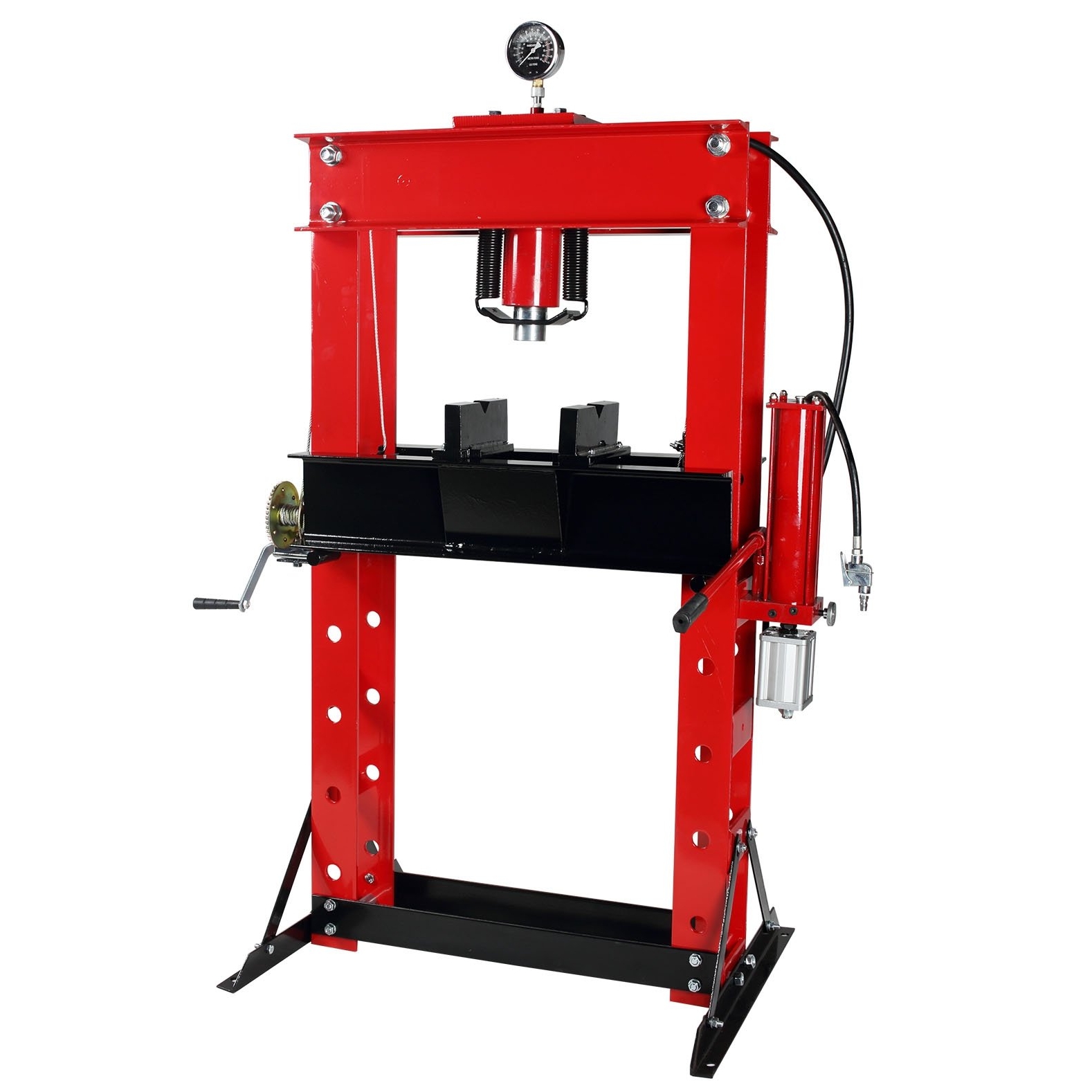 Pneimatiskā/hidrauliskā prese ar manometru 50t