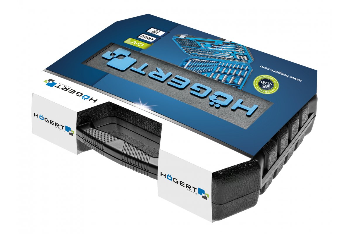 Instrumentu komplekts, 222 gab., 1/4 ", 3/8", 1/2 " - Image 8