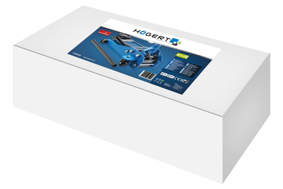 Domkrats, 2,5 tonnas, 85-455mm HOGERT