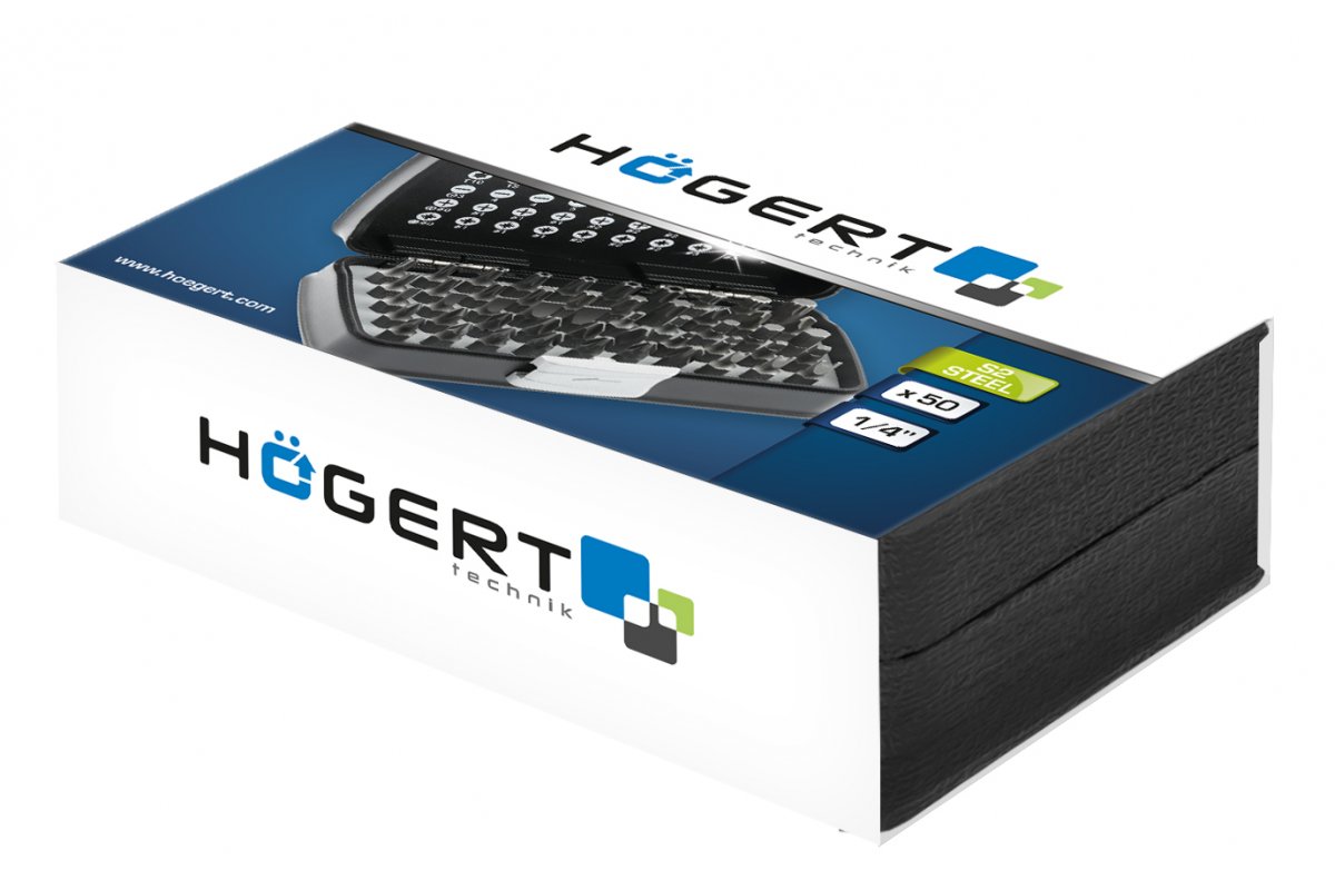 Skrūvgriežu uzgaļu komplekts, 50 gab. HOGERT