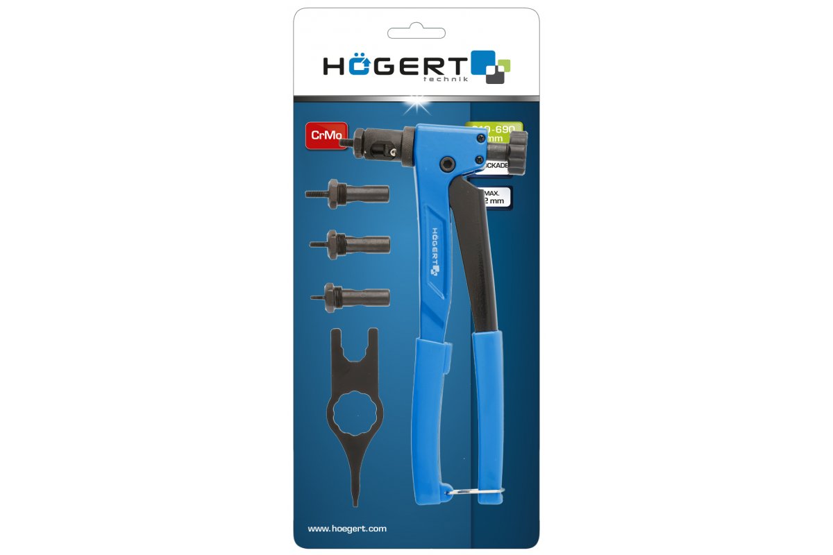 Kniedēšanas pistole alumīnija un tērauda kniedēm, M3-M6