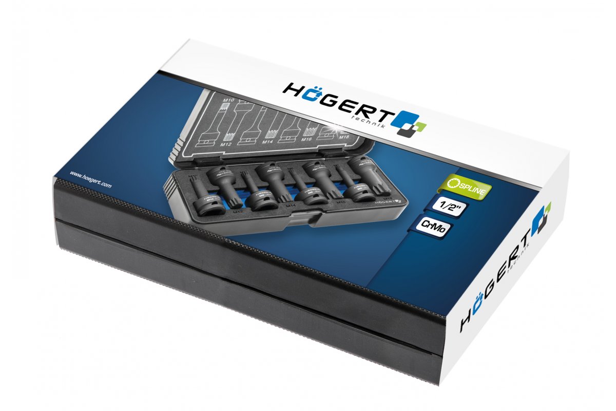 Galviņas, Torx, 8 gab., 1/2 “, CrMo HOGERT