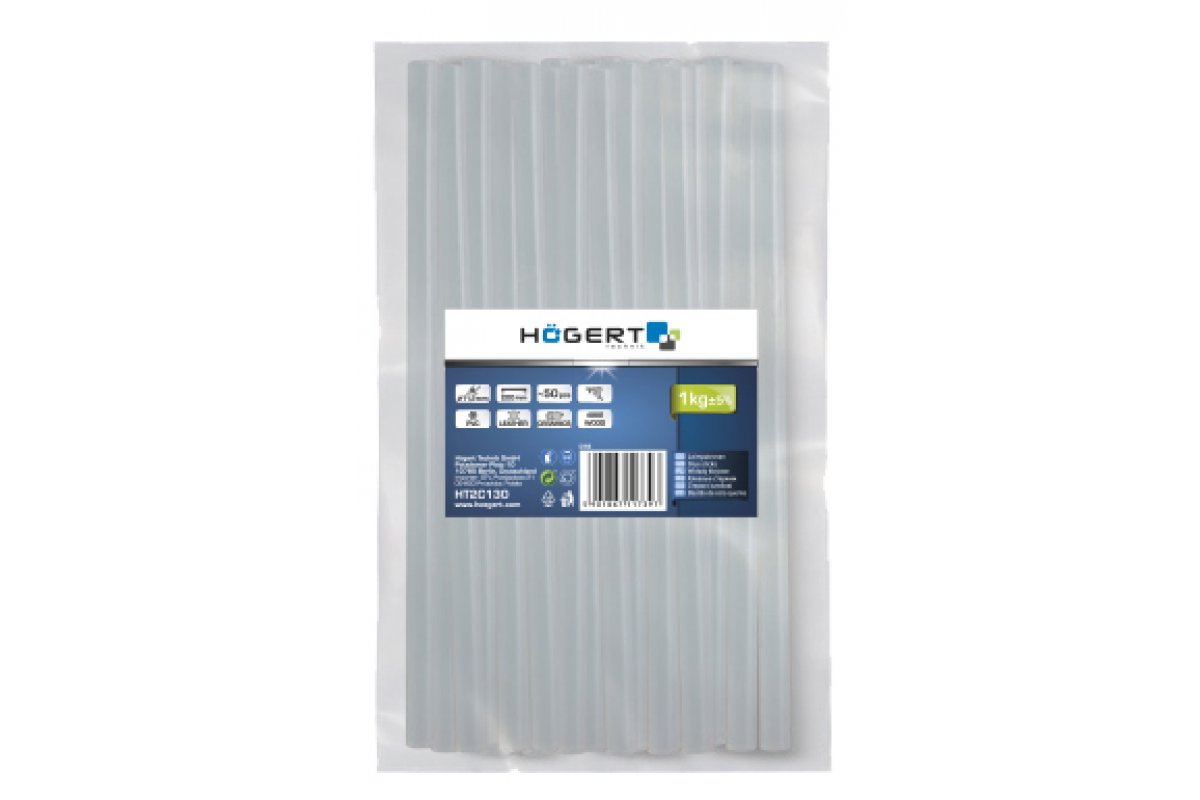 Karstās līmes stienīši pistolei 11,2 мм, 200 мм, balti, 1kg. HOGERT HT2C131
