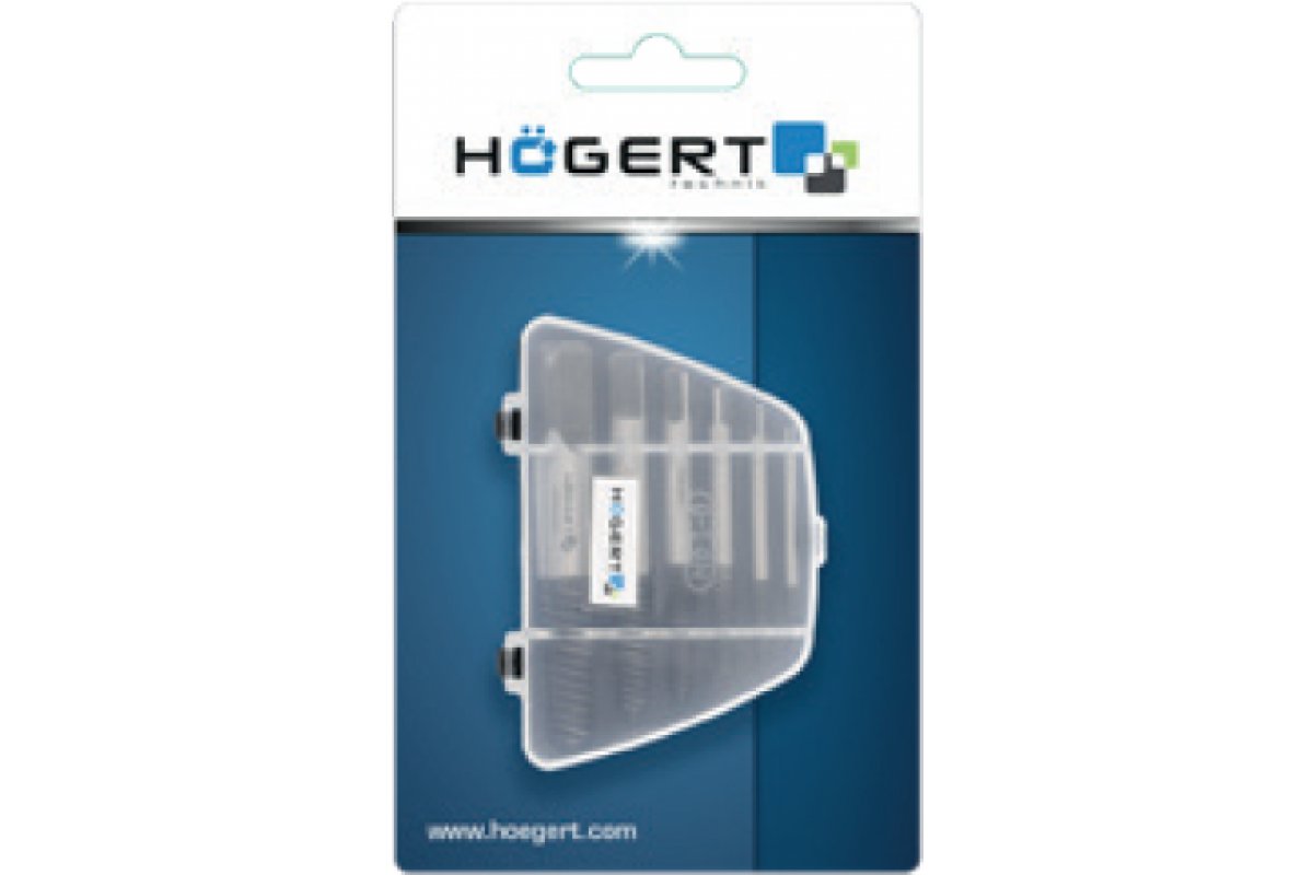 Instrumentu komplekts salauztu skrūvju noņemšanai 6 gab. HOEGERT