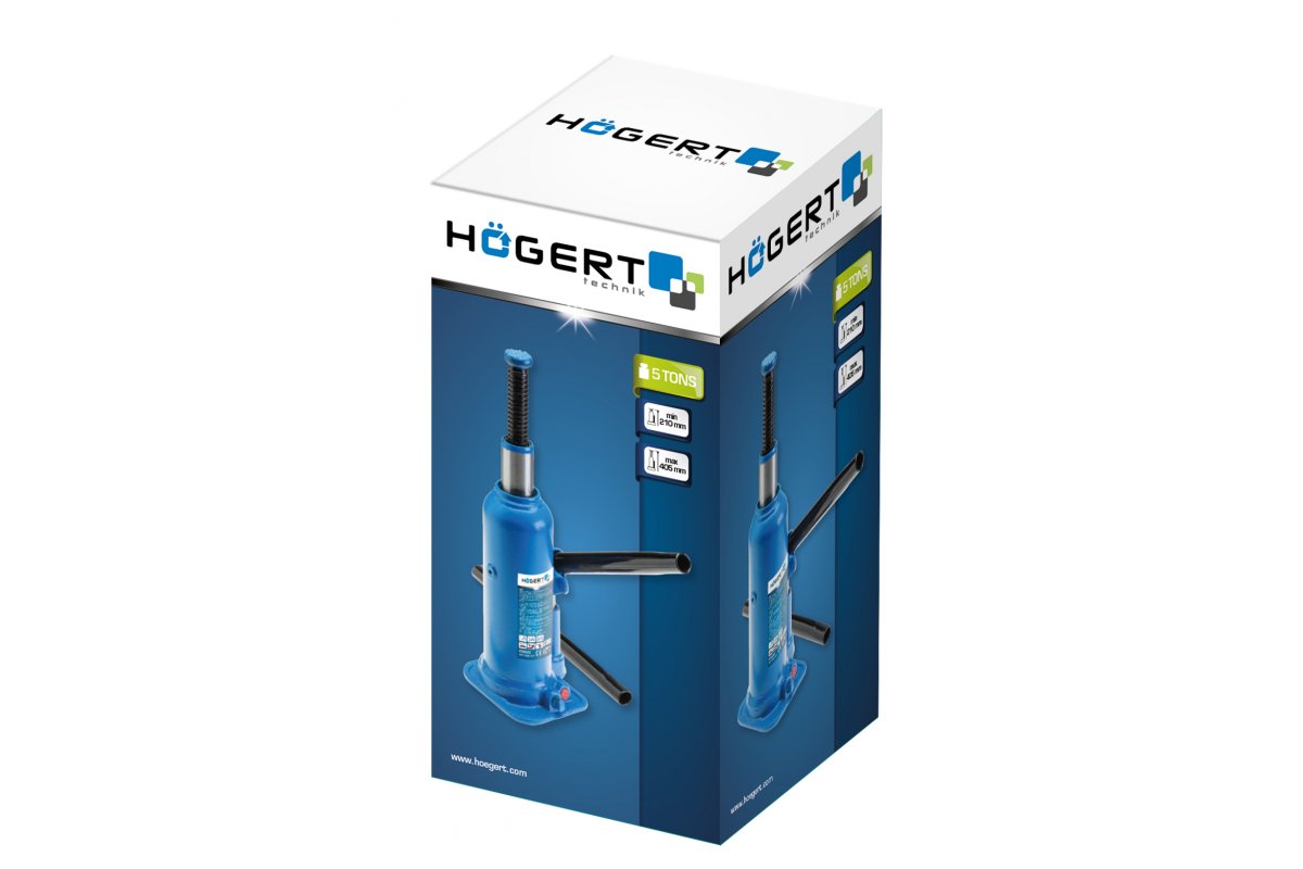 Hidrauliskais domkrats, 5 tonnas, 210-405mm HOEGERT