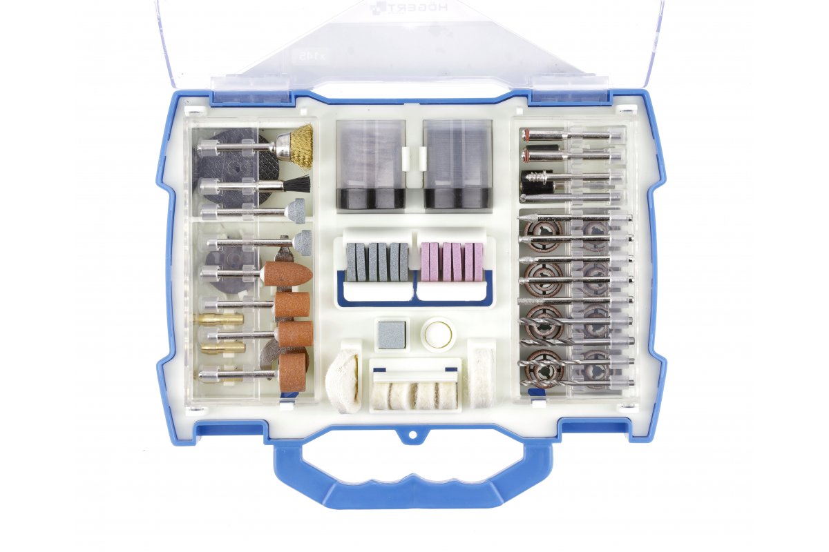 HOEGERT Daudzfunkcionālas gravēšanas mašīnas rezerves piederumu komplekts 145 gab.