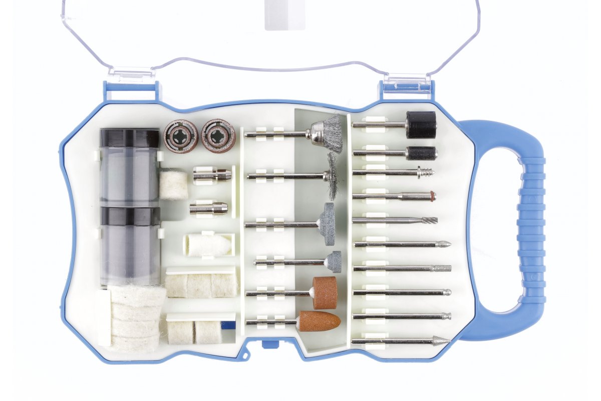 HOEGERT Daudzfunkcionālas gravēšanas mašīnas rezerves piederumu komplekts 72 gab.