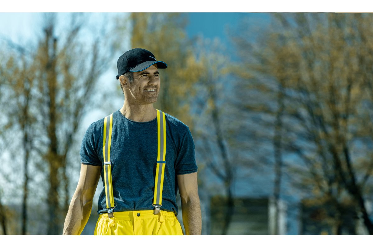 atstarojošie bikšturi, dzelteni, viena izmēra (garums 120cm, platums 4cm) HOEGERT HT5K440