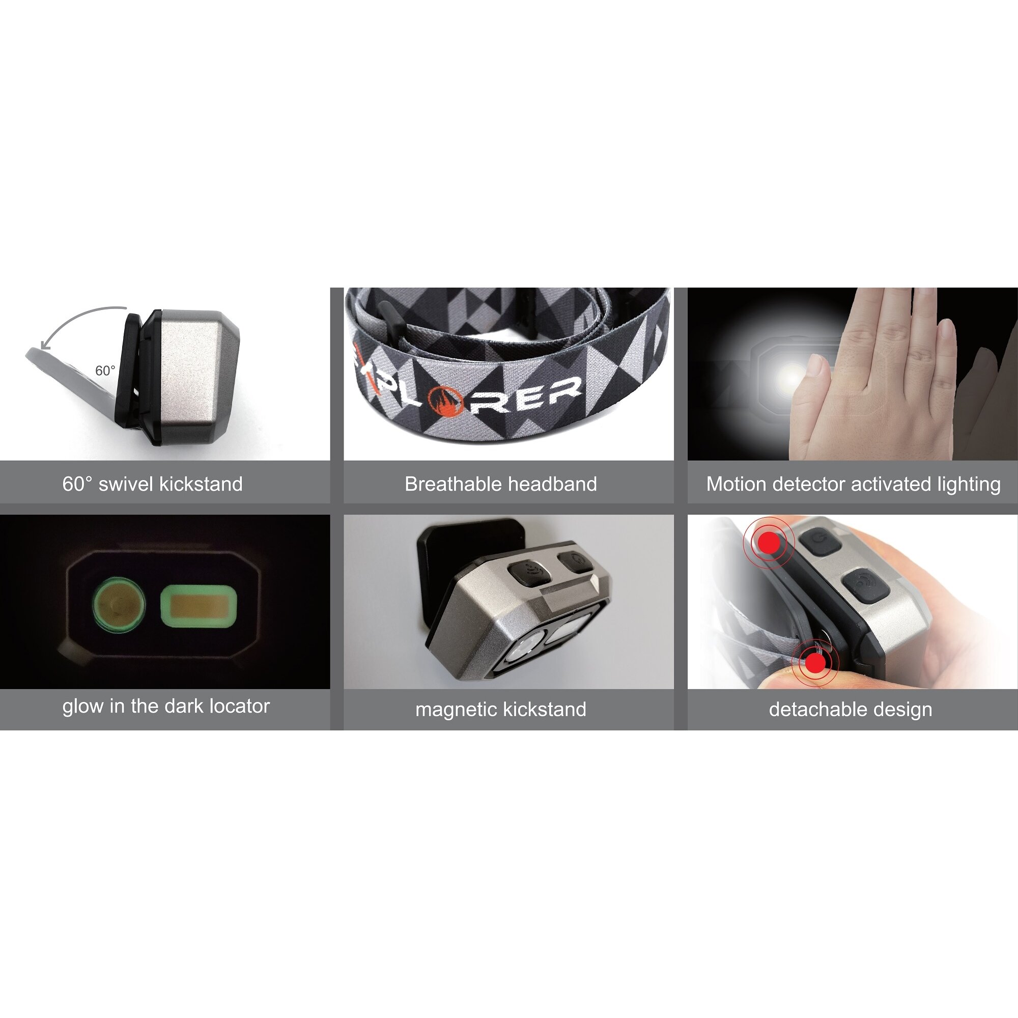 OSRAM + COB LED UZLĀDĒJAMS NOŅEMAMS LUKTURIS AR SENSORU - Image 2