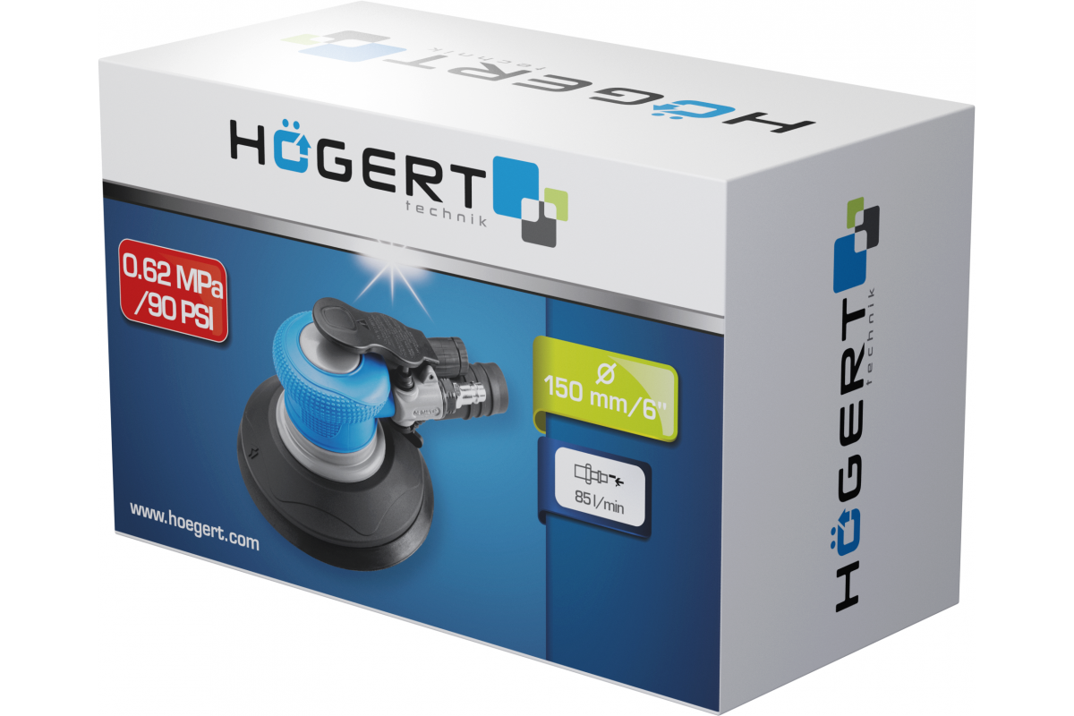 HOEGERT Pneimatiskā ekscentriskā slīpmašīna 150 mm HT4R652