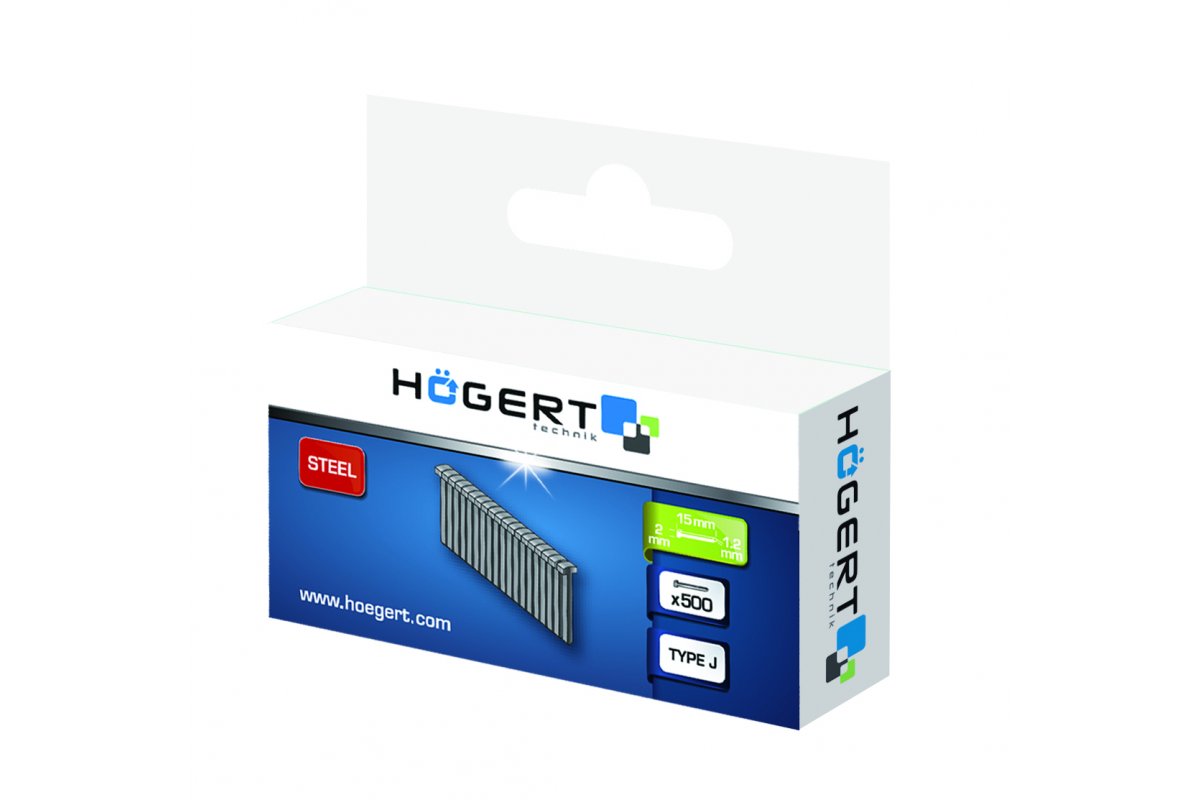 HOEGERT Naglas skavotājam 1×15 mm, 500 gab HT2C059