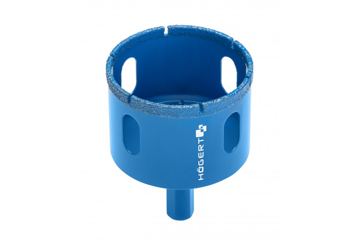 HOEGERT Dimanta kroņurbis keramikas flīzēm un akmenim 18 mm, sešstūra kāts HT7D318