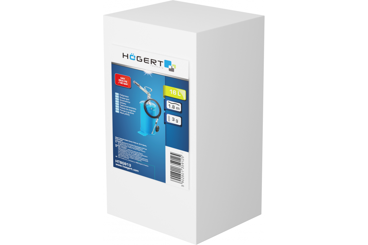 smērvielu iekārta ar manuālu sūknēšanu 16l. HOEGERT HT8G913