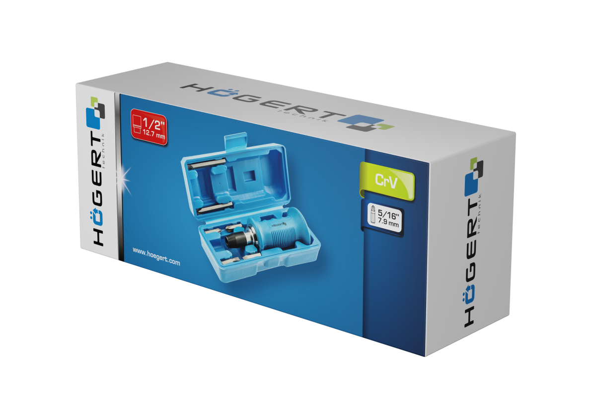 Trieciena skrūvgriezis ar uzgaļiem HOEGERT HT1S077