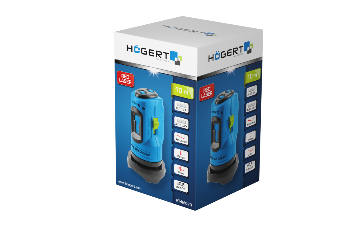 Lāzera nivelieris sarkanais HT4M070 HOGERT