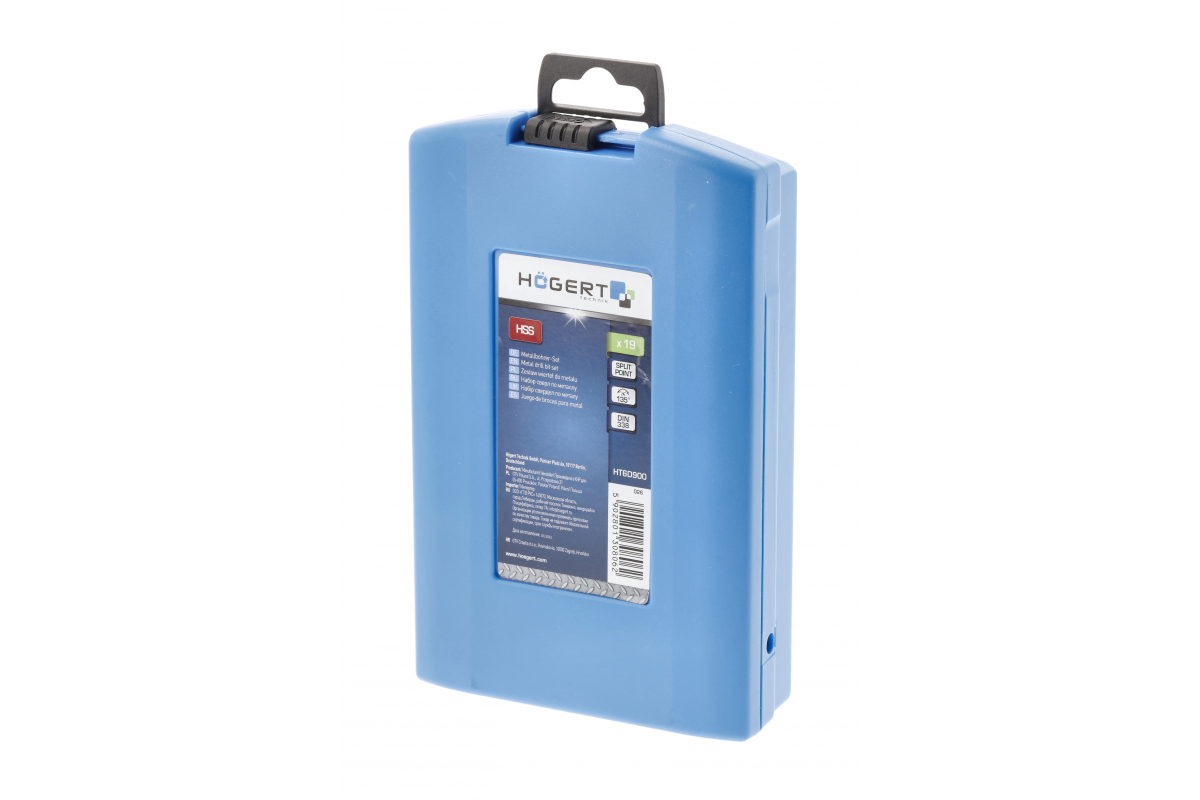 Metāla urbju komplekts 1-10mm 19gb HSS HOEGERT HT6D900