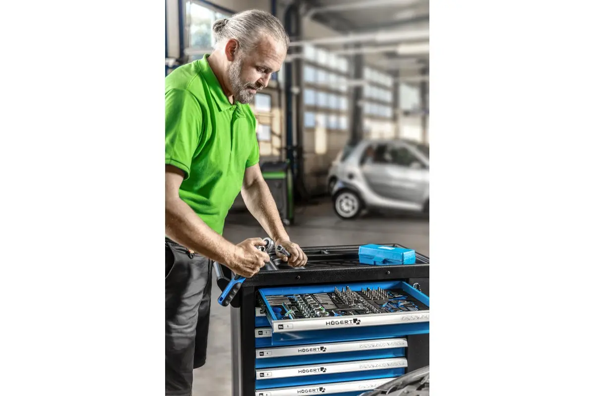 Skapis instrumentiem ar 7 kastēm un sānu durvīm ar 544 elementu aprīkojumu HT7G050 - Image 4