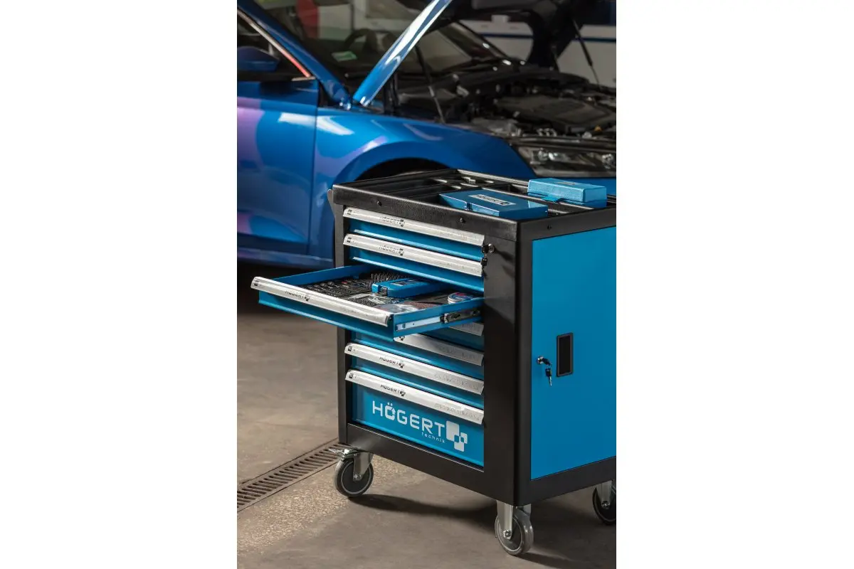 Skapis instrumentiem ar 7 kastēm un sānu durvīm ar 544 elementu aprīkojumu HT7G050 - Image 2