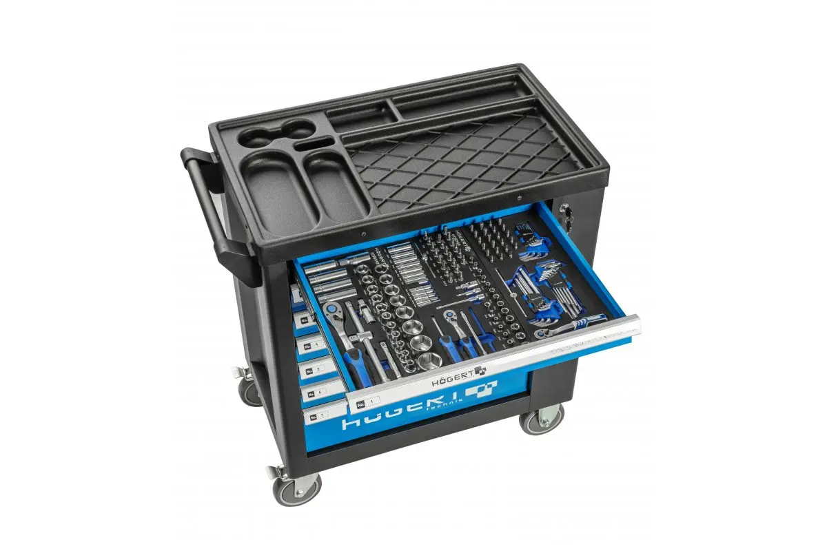 Skapis instrumentiem ar 7 kastēm un sānu durvīm ar 544 elementu aprīkojumu HT7G050 - Image 21