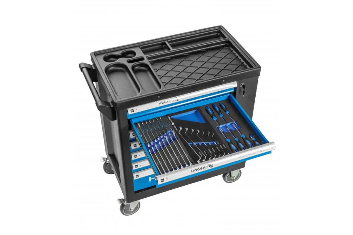 Skapis instrumentiem ar 7 kastēm un sānu durvīm ar 544 elementu aprīkojumu HT7G050 - Image 20