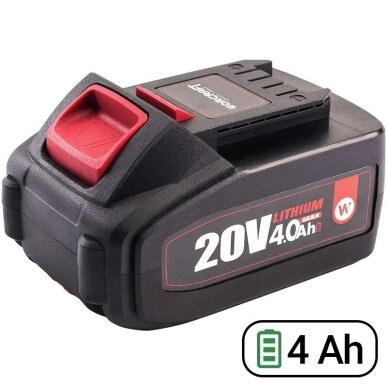 Akumulators 20V 4,0Ah akumulatora instrumentiem LI-ION WORCRAFT