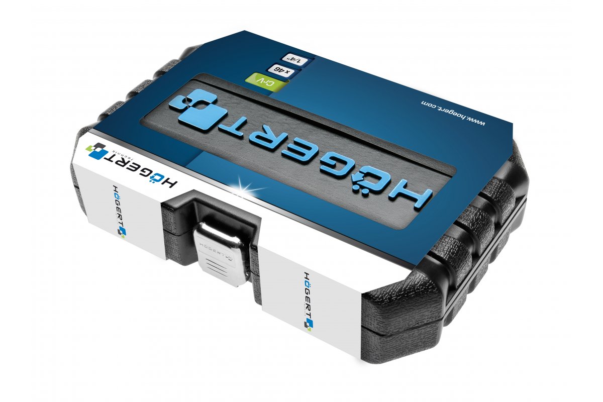 Instrumentu komplekts 1/4'' 46 gab, CrV tērauds, sprūdrata rokturis 72 T - Image 4