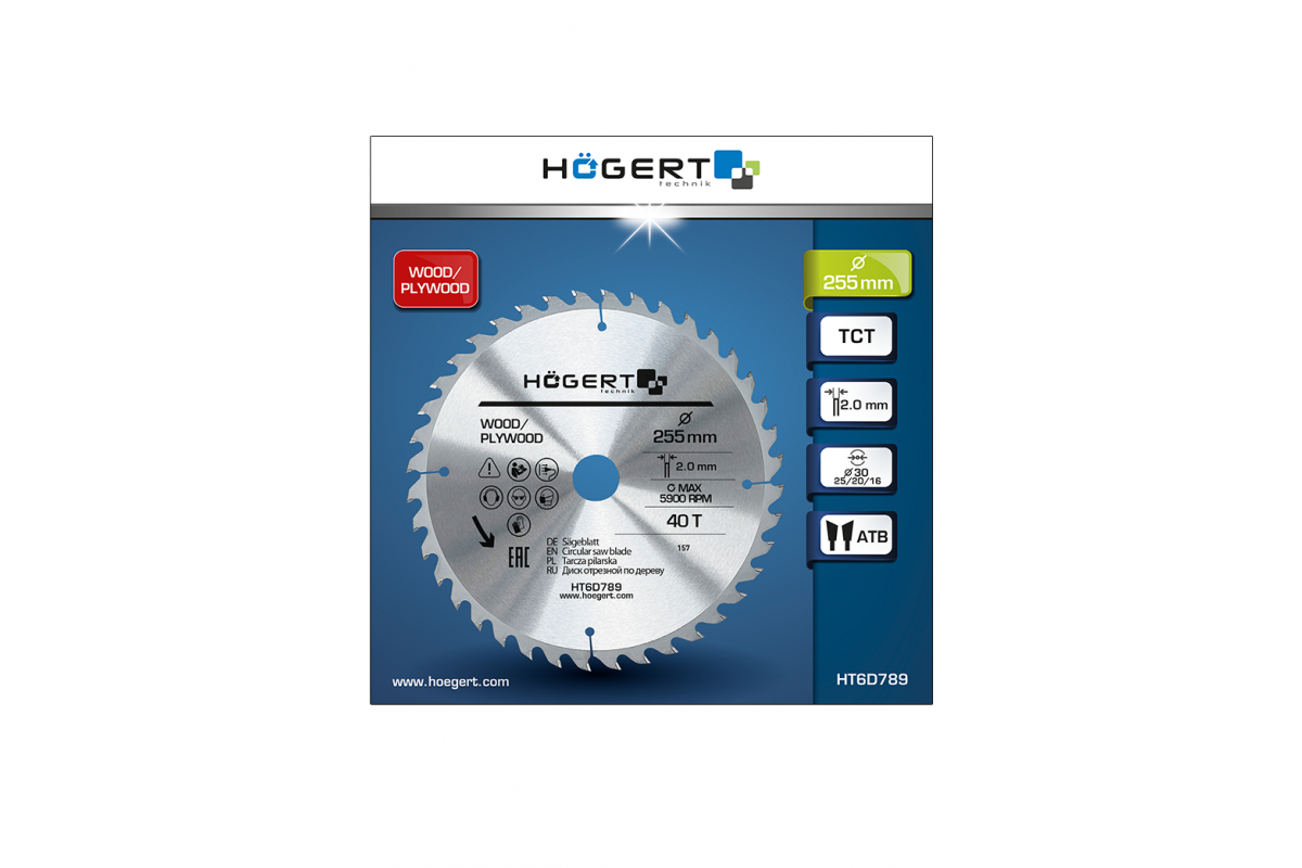 TCT zāģa asmens 255x40Tx30