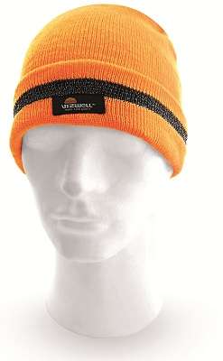 Ziemas adīta cepure neona oranžā krāsā