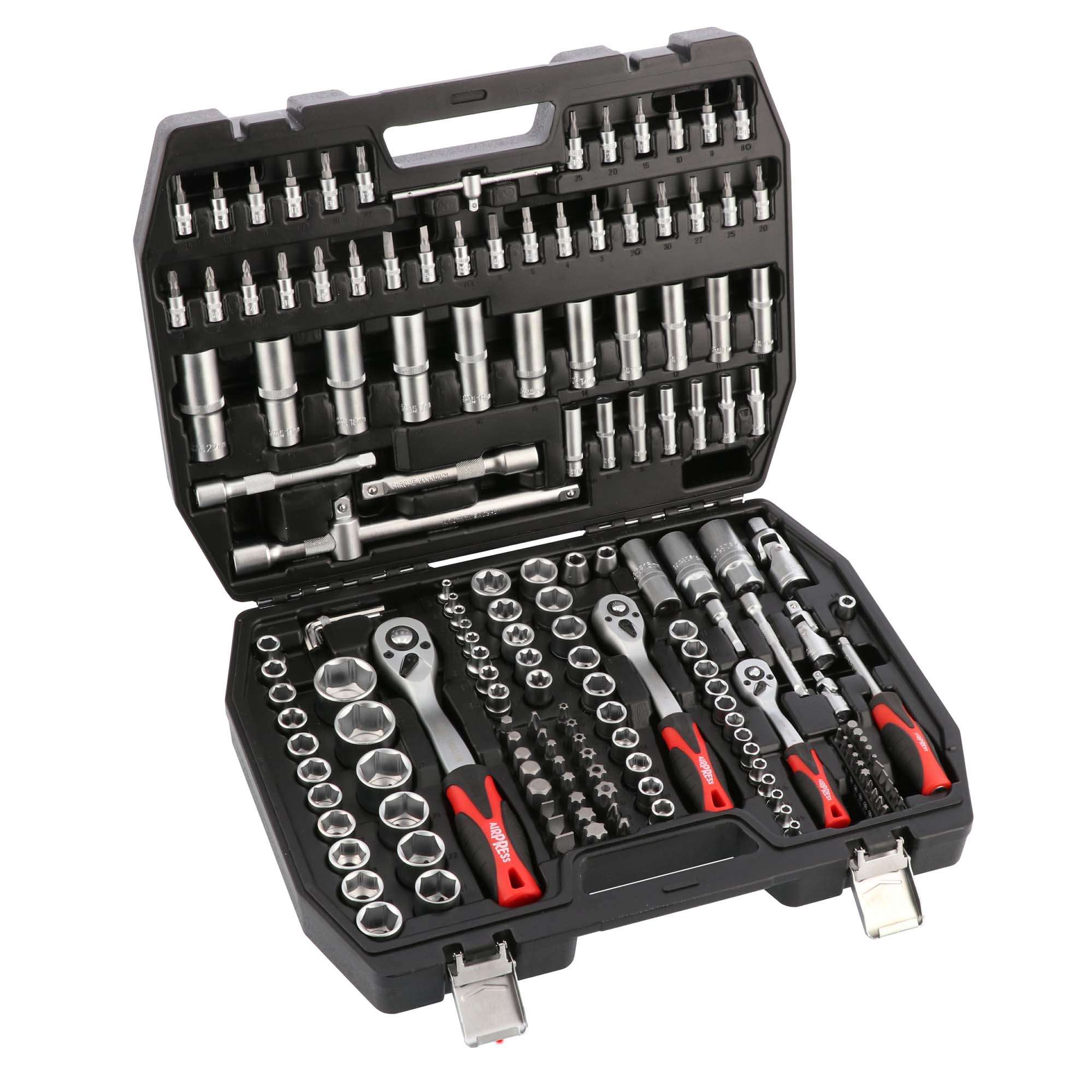 Instrumentu komplekts - 171 gab. 1/4''-3/8''-1/2'' Airpress 75247 - Image 6