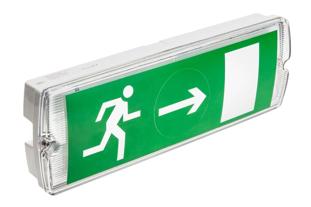 LED avārijas gaismeklis SAHER-1 LED DUO, 3W, 300lm, AC220-240V, 50-60Hz, IP65, 1h, 6400K