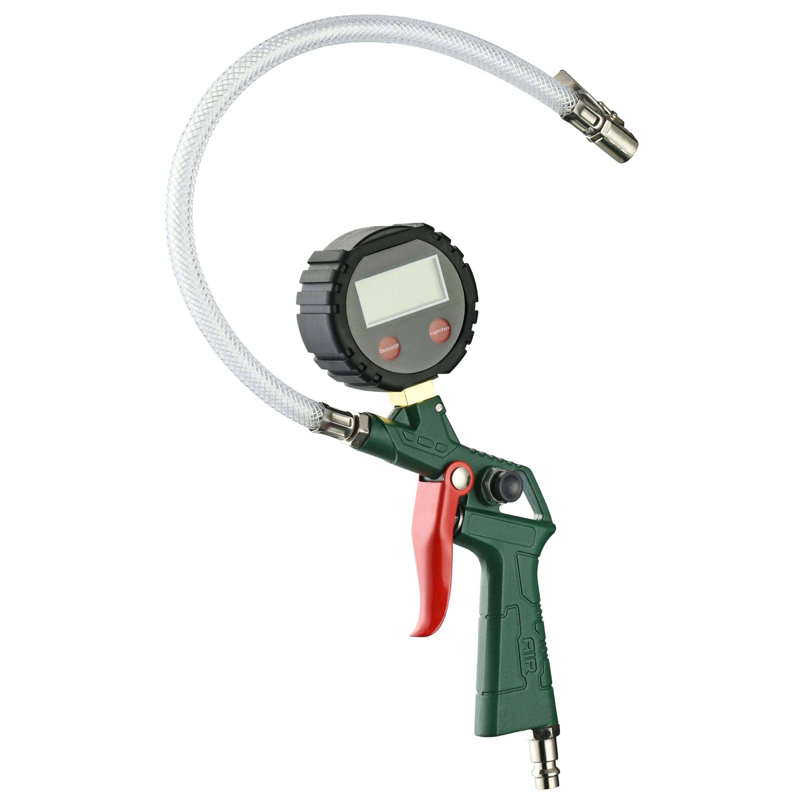 Pistole riepu piepūšanai ar digitālo manometru