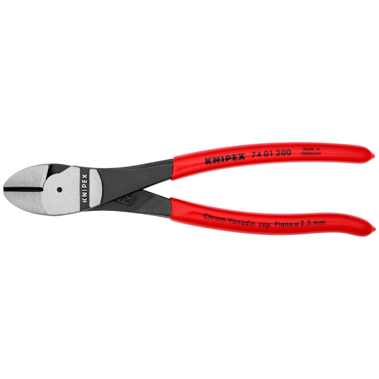 Augstas sviras diagonālās griešanas knaibles 200mm KNIPEX