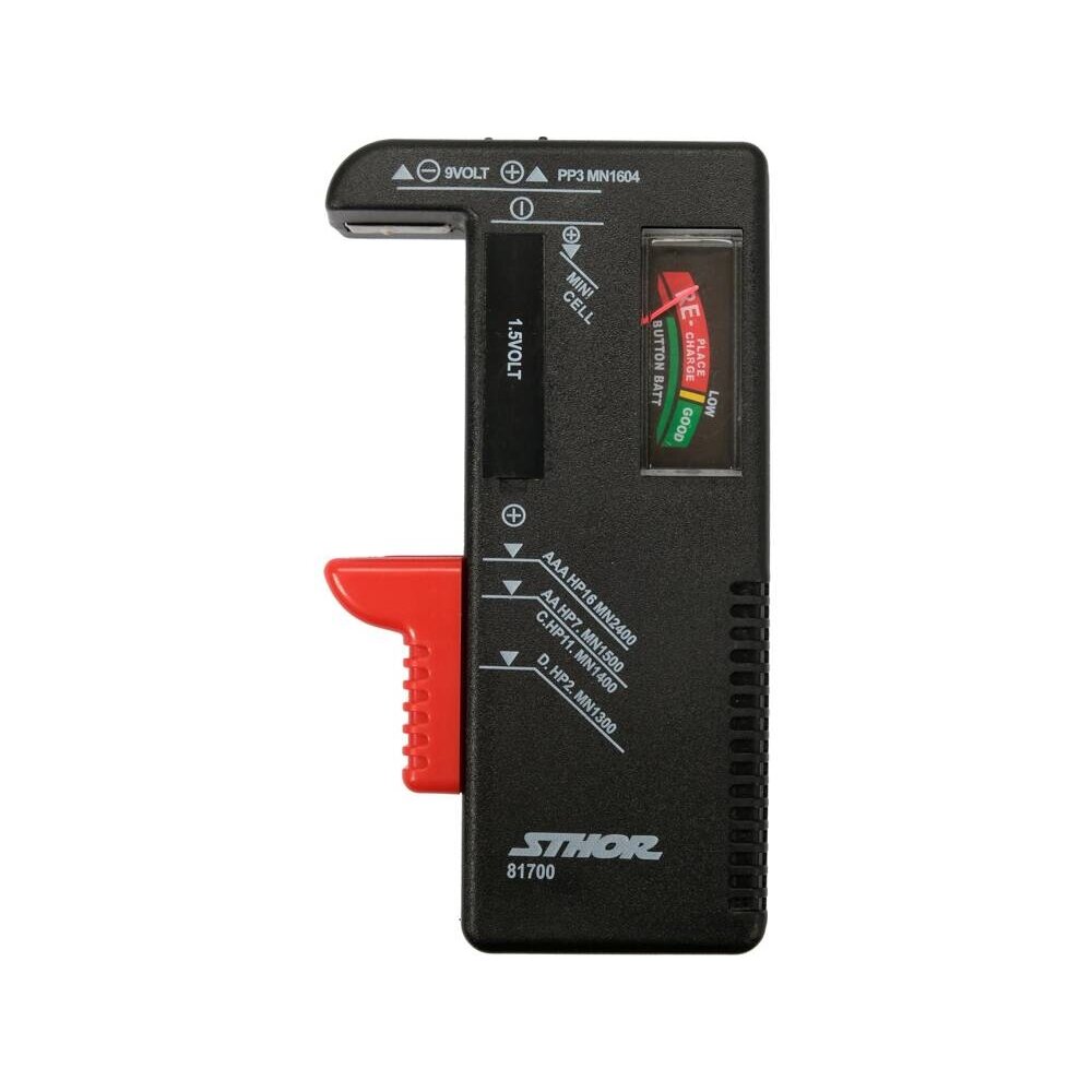 Bateriju testeris | 1,5 V un 9 V | visu veidu baterijām