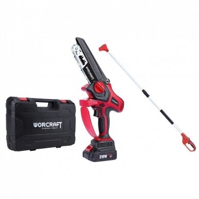 Li-ionu akumulatora rokas zāģis 20V ar pagarinātāju