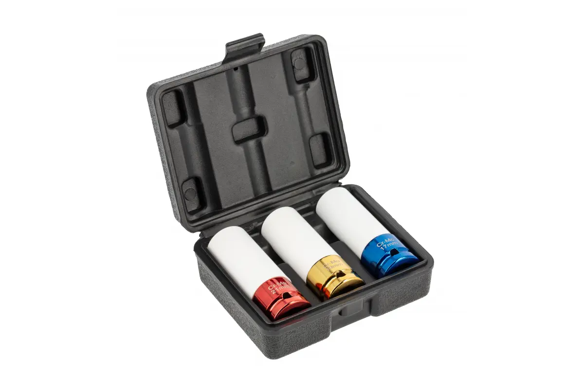 Muciņu komplekts alumīnija diskiem 3 gab., 1/2”