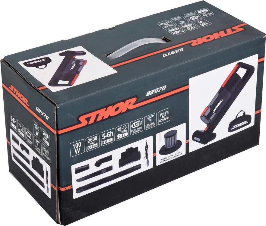 Auto putekļu sūcējs | turbo | ar akumulatoru darbināms | 100 W (82970) - Image 7