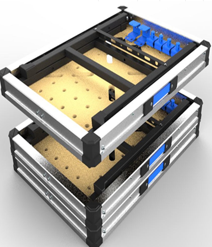 Pārnēsājams darbgalds ar kastēm, savienotājiem un F tipa skavām (WB33C) - Image 10