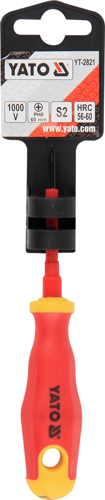Izolēts skrūvgriezis elektriķim | 1000V | PH0 x 60 mm (YT-2821) - Image 2