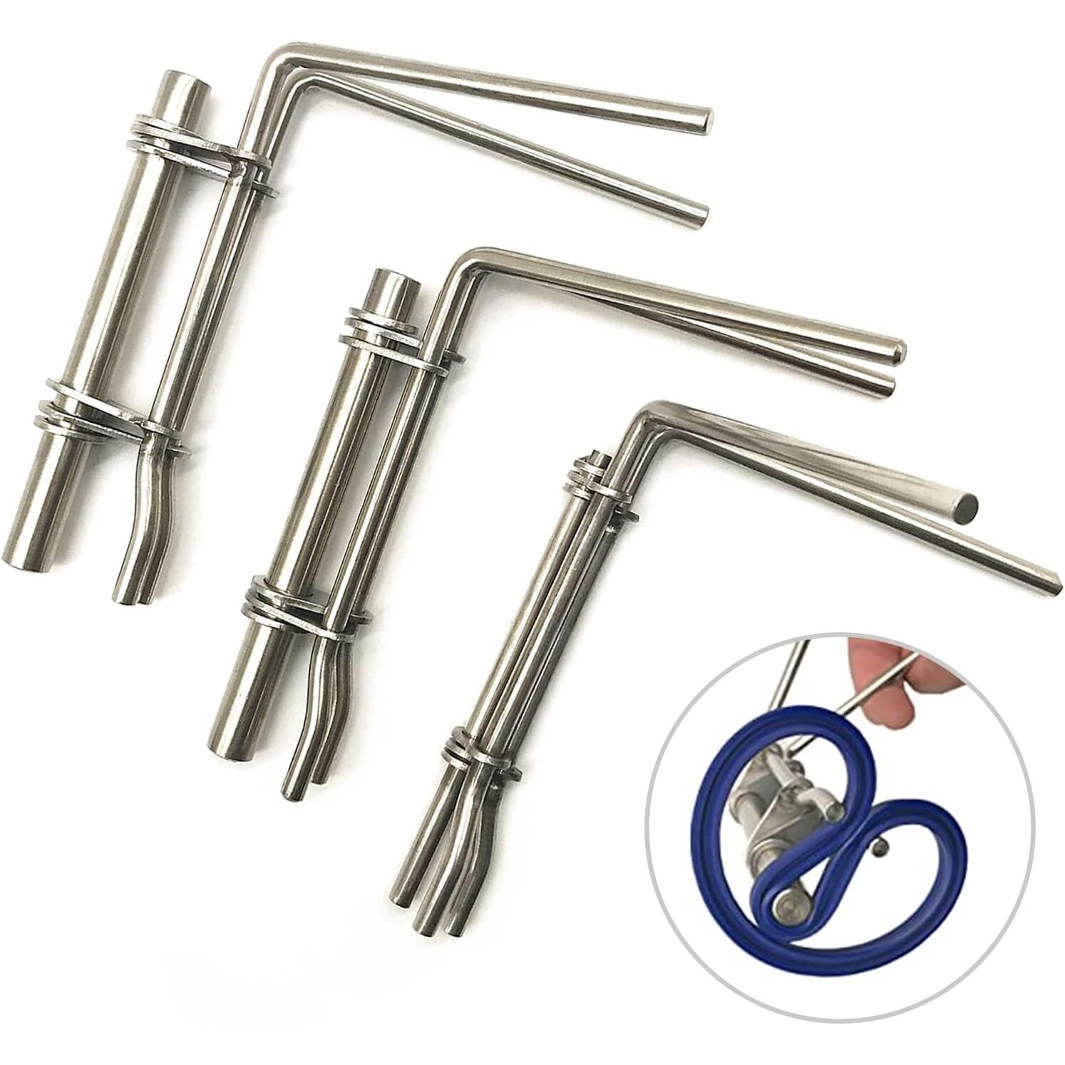 Hidrauliskā cilindra blīvējuma gredzena instanclācijas skavas instrumentu komplekts 3gab