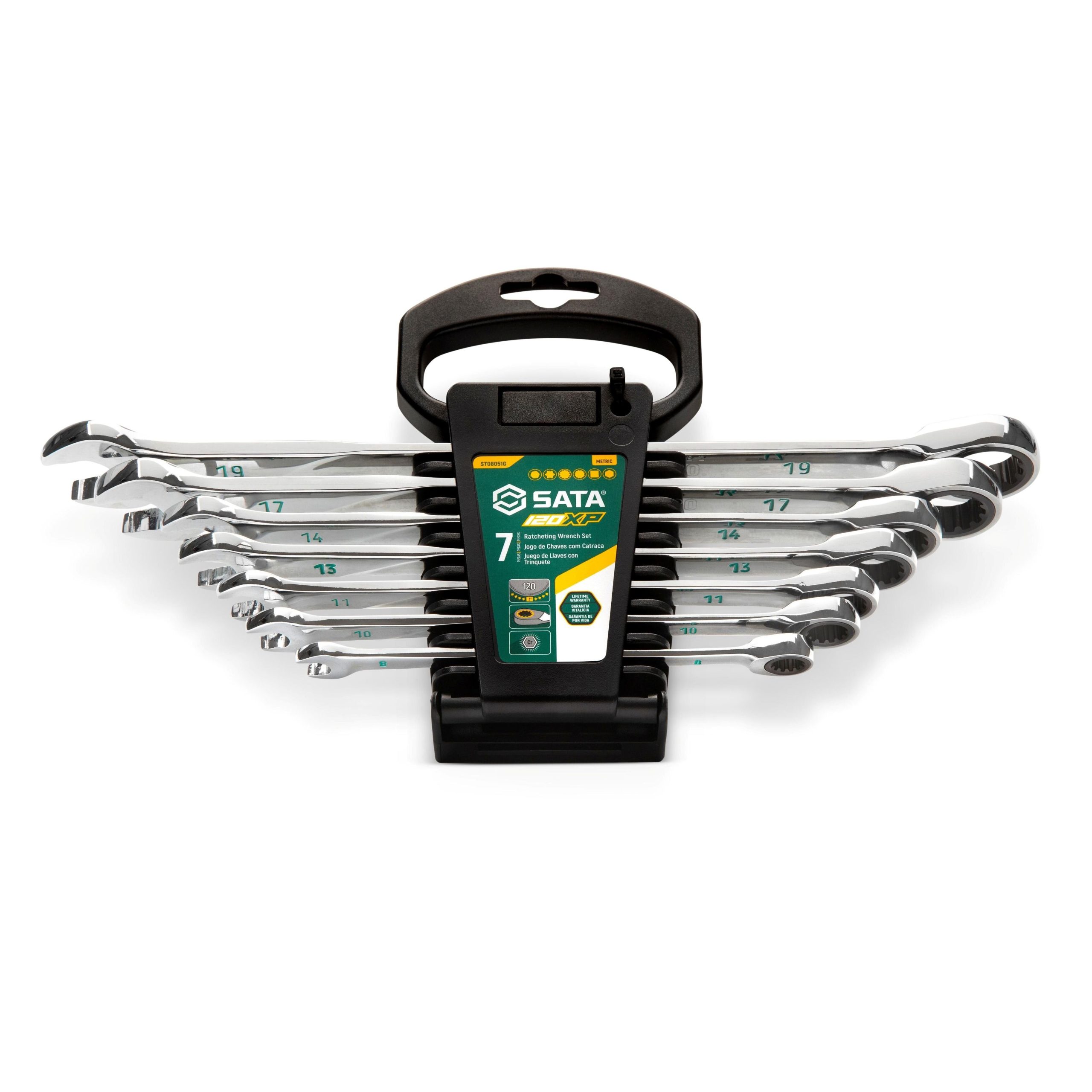 Kombinēto sprūdratūras atslēgu komplekts 7gab (8-19mm) 120XP