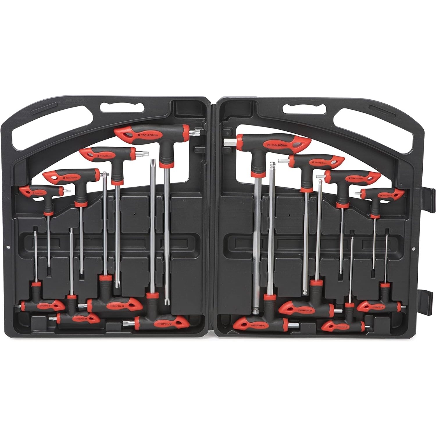 T-Handle lodīšu punktu sešstūra un torx atslēgu komplekts 16gab