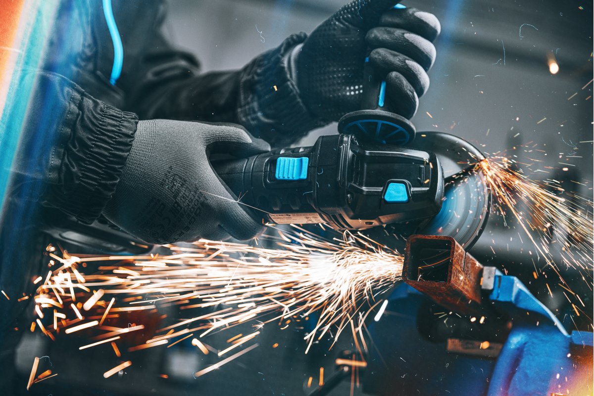 Bezvadu leņķa slīpmašīna, 125 mm, 18V, bezsuku motors, HT2E231-0AG, HOGERT