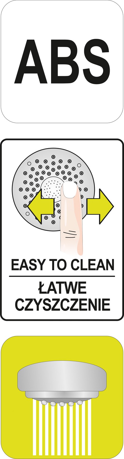 Dušas galva 1 strūklas funkcija, hromēta "Deimos" (75628) - Image 3