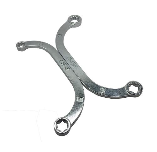 Gredzena atslēgu komplekts | pusmēness formas C | E6 | E8 | E10 | E12 | E14 | E18 | E20 | E24 | 4 gab. (CT4257) - Image 2